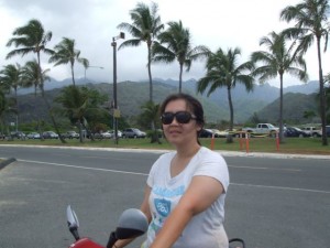 East Side on a moped