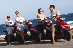 Hawaiian Style Rentals Mopeds on the Beach